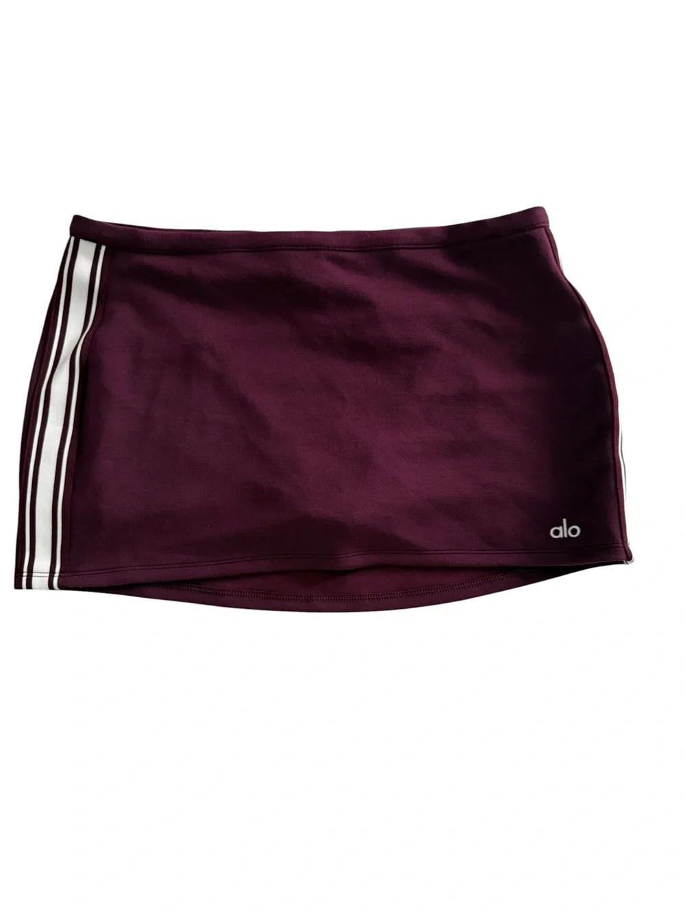 Alo Yoga Track Star Mini Skirt in Limited Burgundy Women’s Size Small
